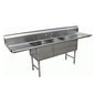 Sink, 3 Compartment, 18 x 18 inch Tubs, LH & RH 18" Drainboards