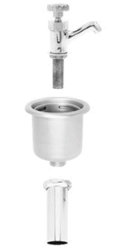 Dipperwell with Faucet, Drop-In