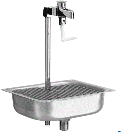 Pedestal Glass Filler, 14", in-sink, stainless steel