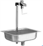 Pedestal Glass Filler, 14", in-sink, stainless steel