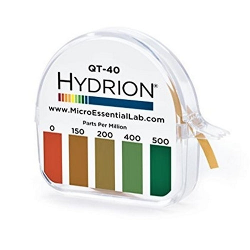 Test Strips, Litmus Paper, "Quat", 0 - 500ppm, 5/32" X 15'