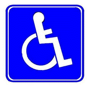 ADA Symbol Sticker 3"x3"
