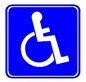 ADA Symbol Sticker 3"x3"