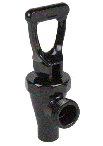 Urn Faucet/Spout, Black Handle
