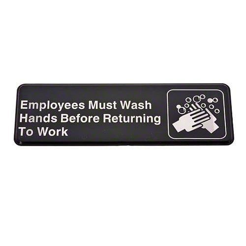 Employees Must Wash Hands Sign